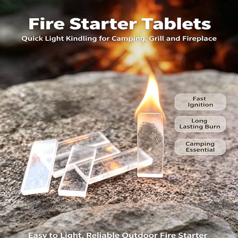 Fire Starting Kit - 100個入り防水ファイヤースターターキューブ、長持ちする速燃ファイヤーストリップ、キャンプ、バーベキュー、焚き火、アウトドアサバイバルギア用