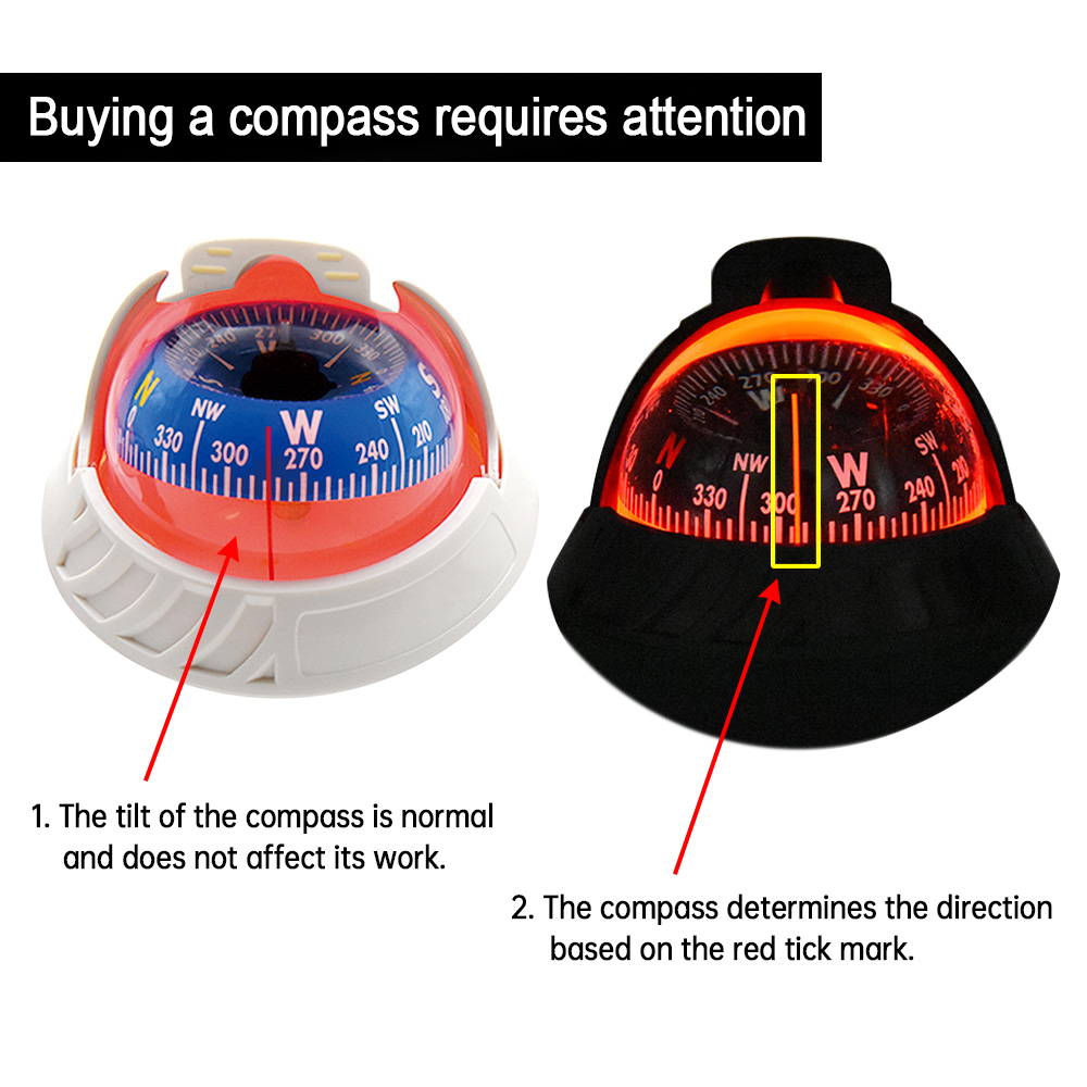 カーナビゲーションコンパスミニボール型ダッシュダッシュボード - Compass Lensatic のレビューと価格